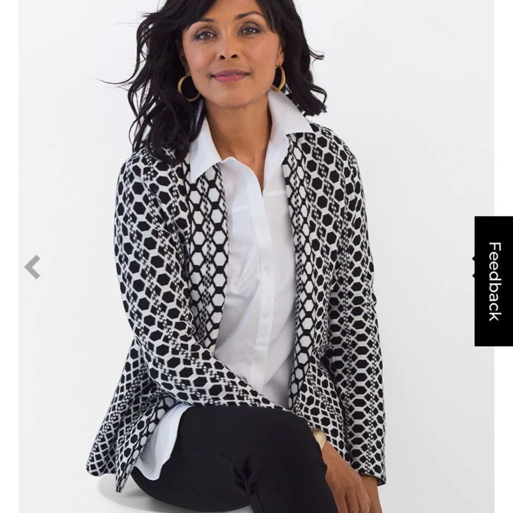 Chico’s Reversible Geometric Cardigan